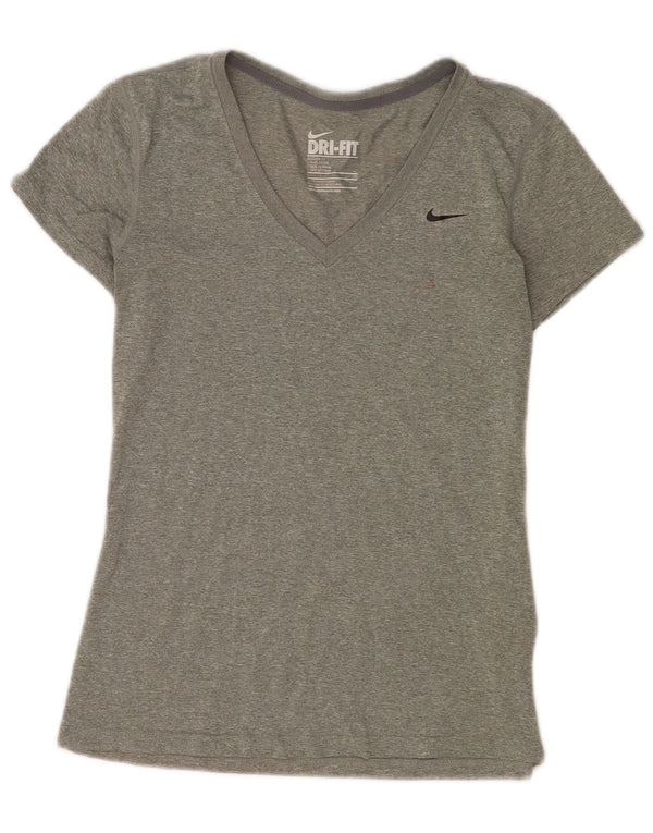 Camiseta Nike para mujer Top UK 10 Small Grey Moteado Poliéster