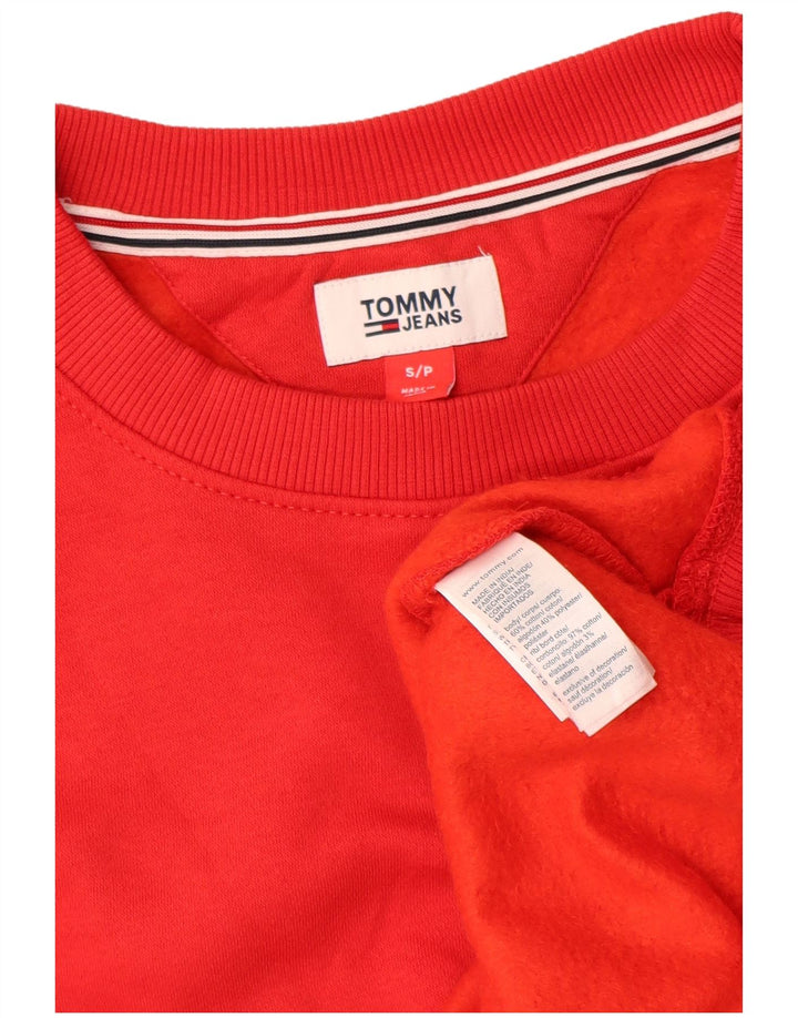 Tommy Hilfiger - Sudadera extragrande para mujer, talla 10, algodón rojo pequeño