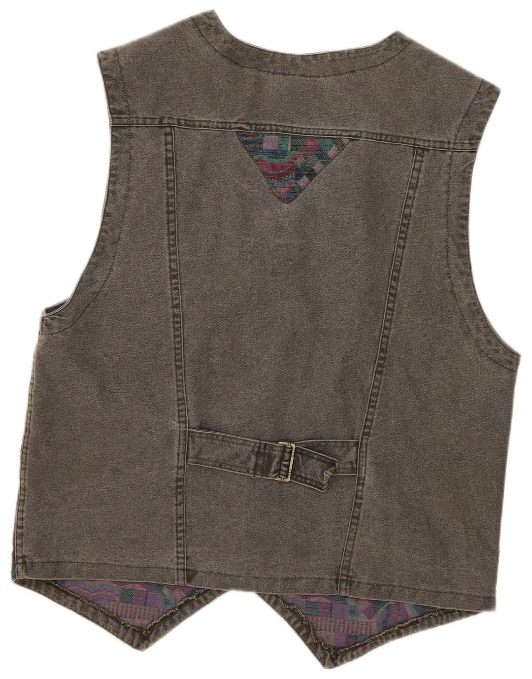 SALEWA Chaleco Hombre Gris Medio Algodón Geométrico