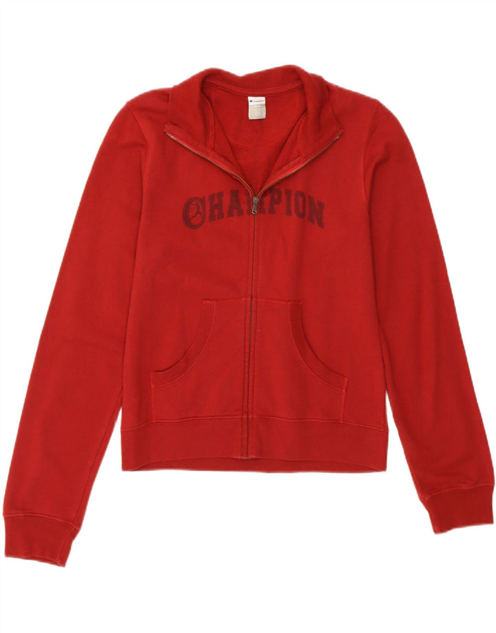 CHAMPION Chaqueta superior de chándal con gráfico corto para mujer UK 10 Small Borgoña