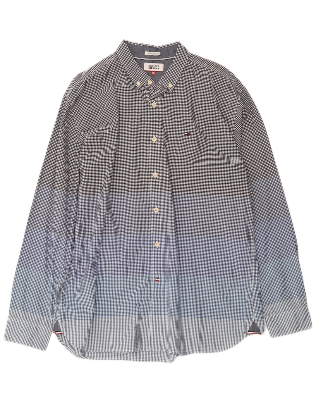 Tommy Hilfiger Camisa Regular Fit para Hombre 2XL Algodón Vichy Multicolor