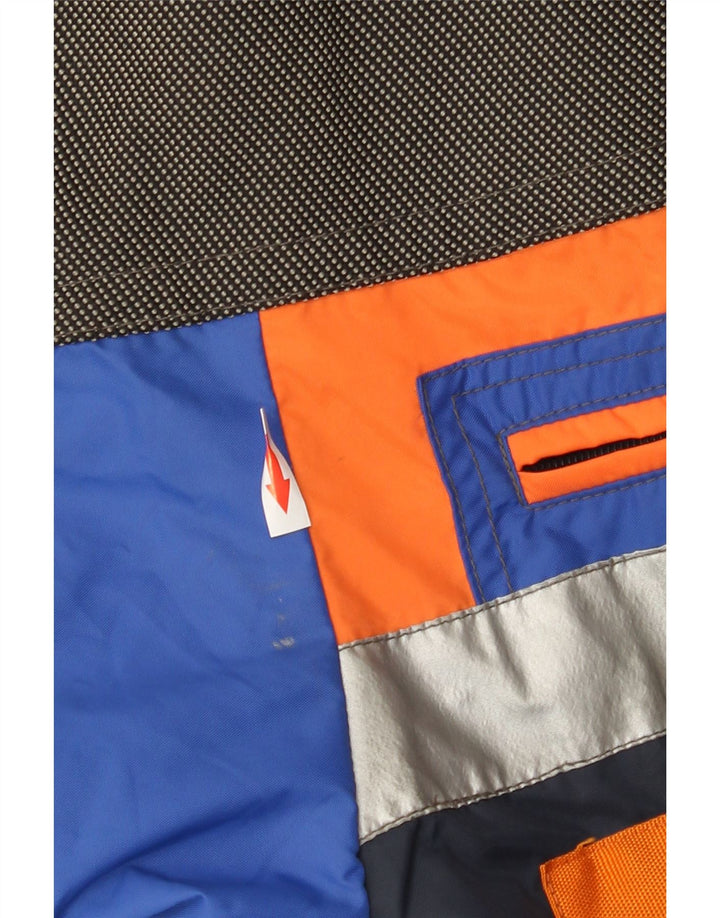 Anzi Besson Chaqueta de esquí con capucha y gráfico para hombre IT 50 Large Blue Colourblock