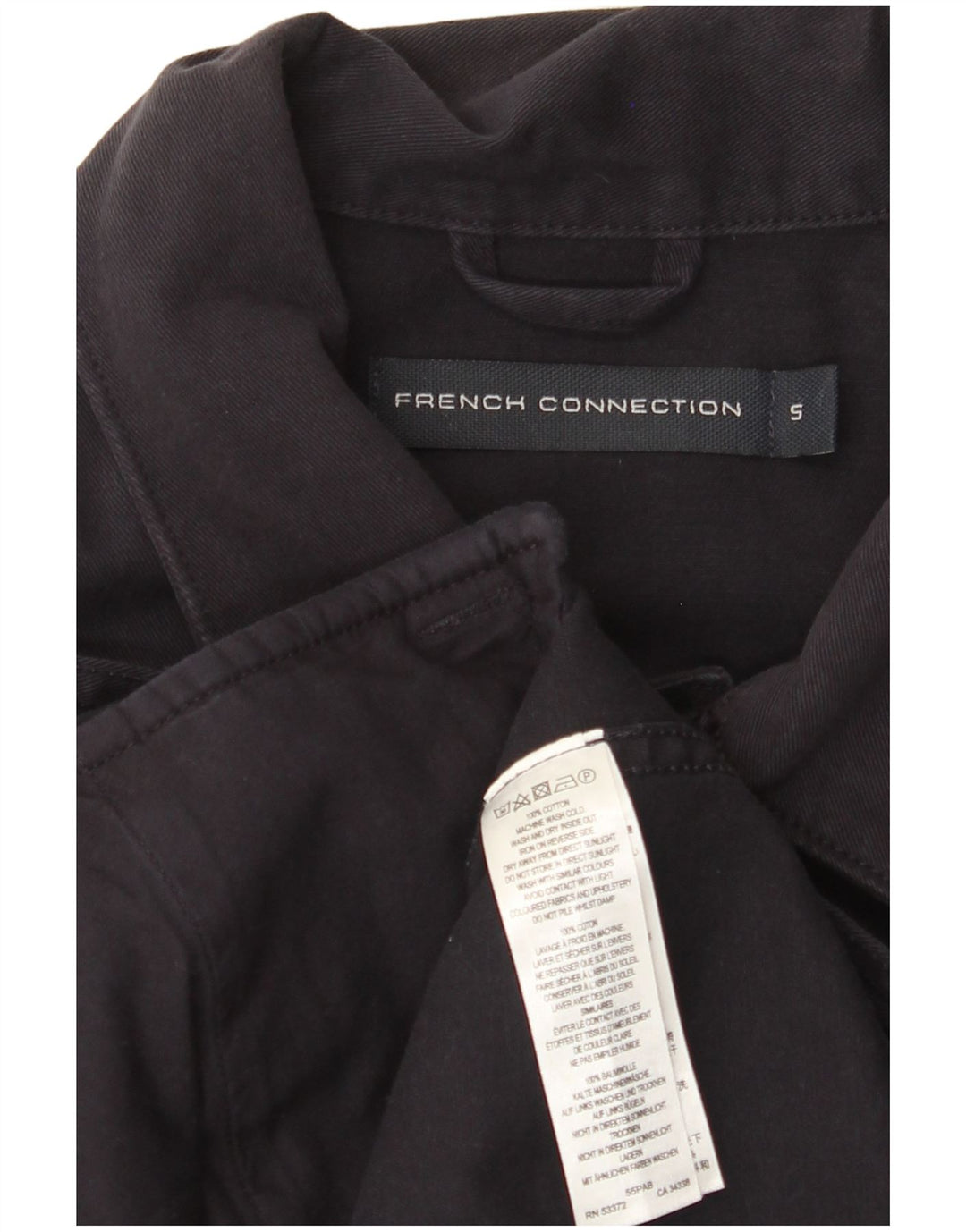 FRENCH CONNECTION Chaqueta vaquera para hombre UK 36 Small Azul marino Algodón