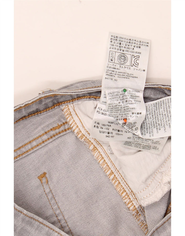 LEVI'S Mujer 535 Legging Skinny Jeans W30 L32 Algodón Gris