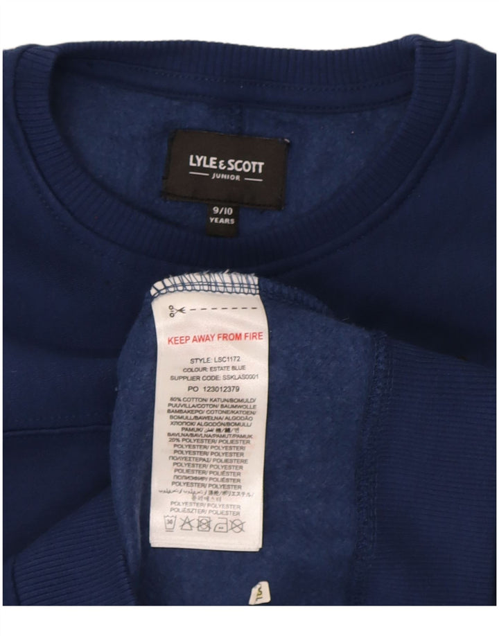Lyle & Scott Sudadera para niño Jumper 9-10 años Azul Marino Algodón
