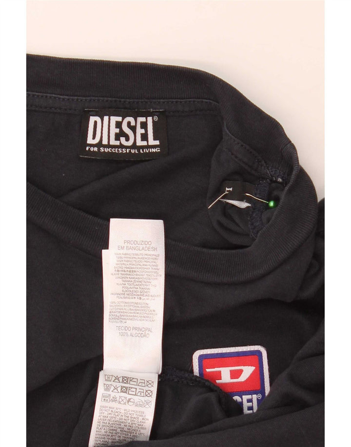 Diesel Hombre Camiseta Top Grande Azul Marino Algodón