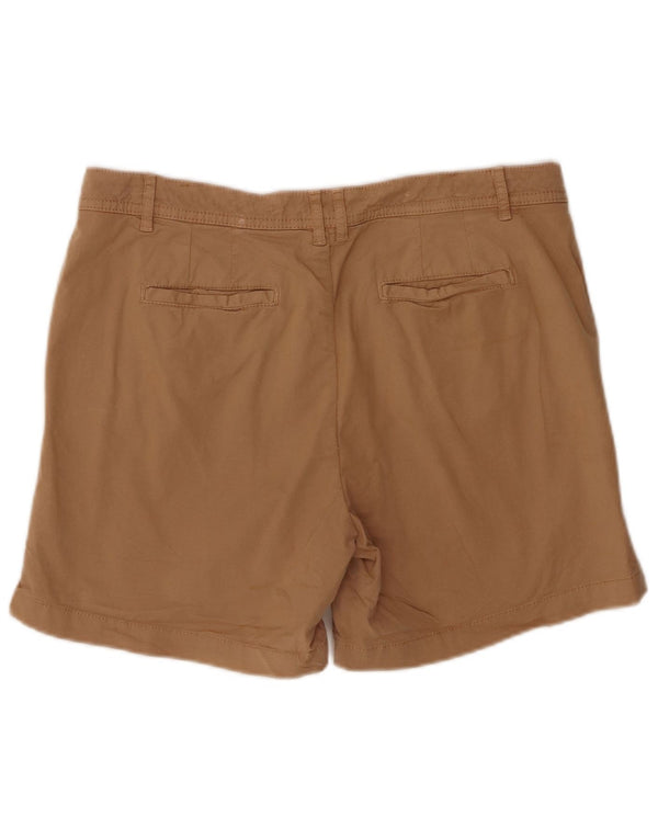 Pantalones cortos chinos para mujer Fat Face UK 14 Large W34 Algodón marrón