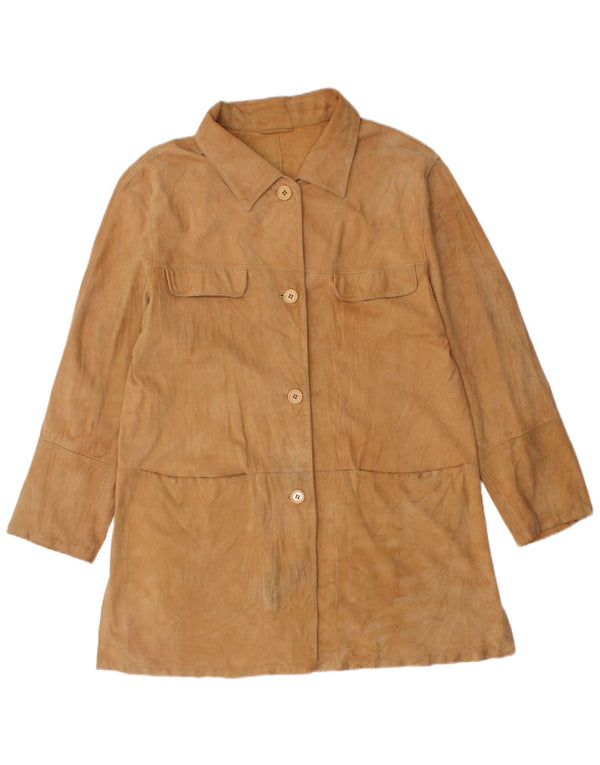 GIMO'S Chaqueta de gamuza para mujer UK 12 Medium Beige