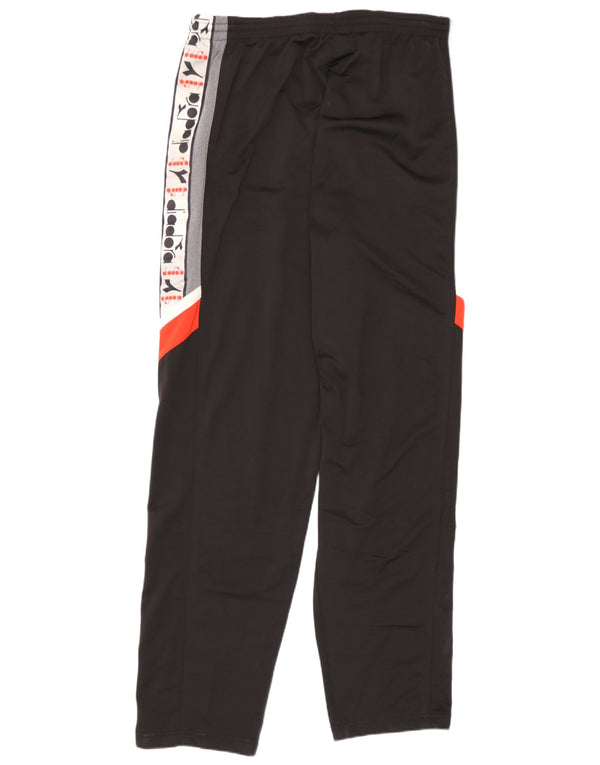 Diadora Pantalón de chándal gráfico para hombre ES 46 XL Negro Colorblock