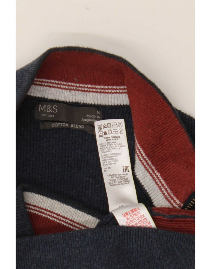 Marks & Spencer Suéter tipo cárdigan para hombre Poliéster azul marino mediano