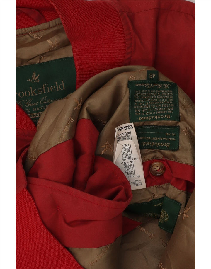 Brooksfield Chaqueta Bomber Hombre IT 48 Viscosa Roja Mediana