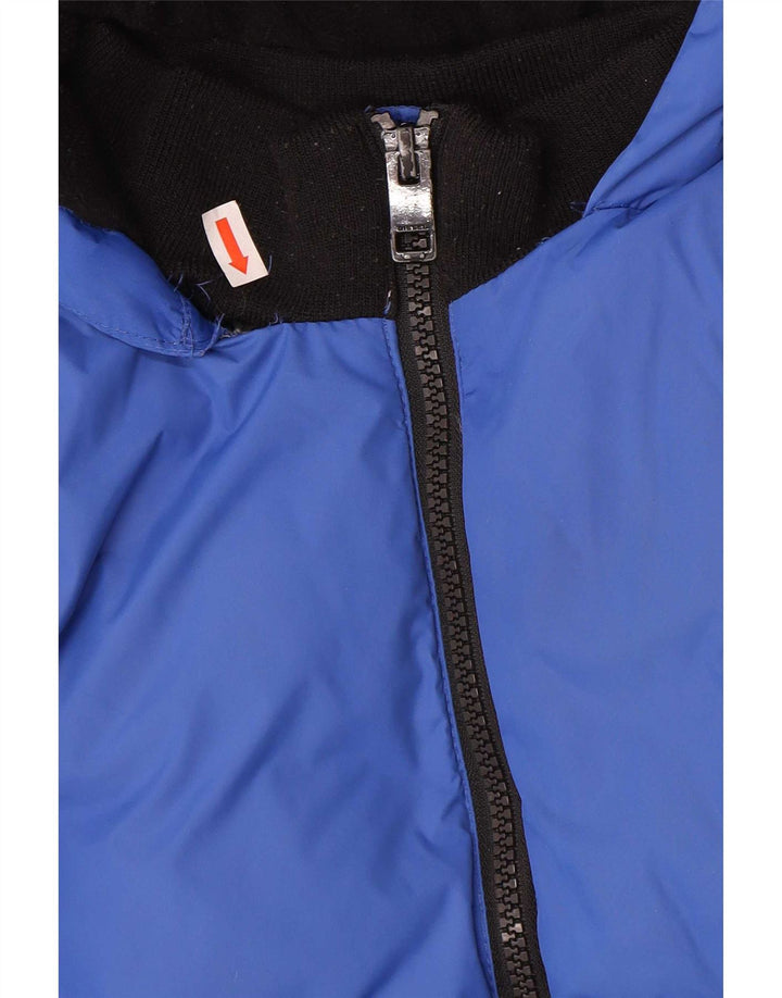 Diesel Chaqueta acolchada con capucha y gráfico para niños 7-8 años Nylon azul