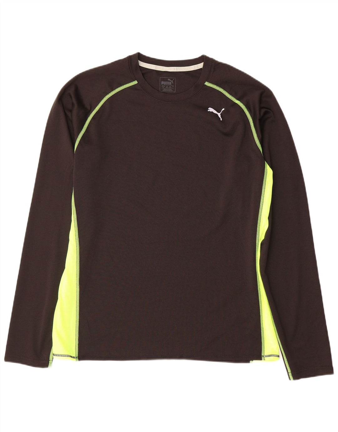 Puma Camiseta de manga larga para hombre, talla grande, color negro