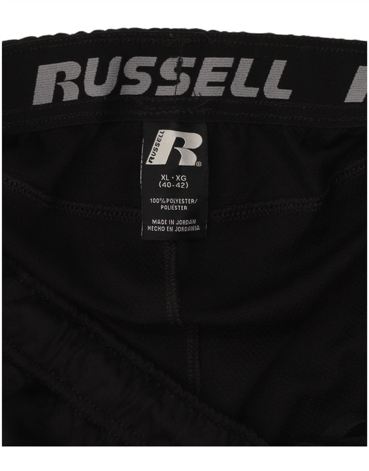 RUSSELL ATHLETIC Shorts deportivos para hombre XL Negro Poliéster