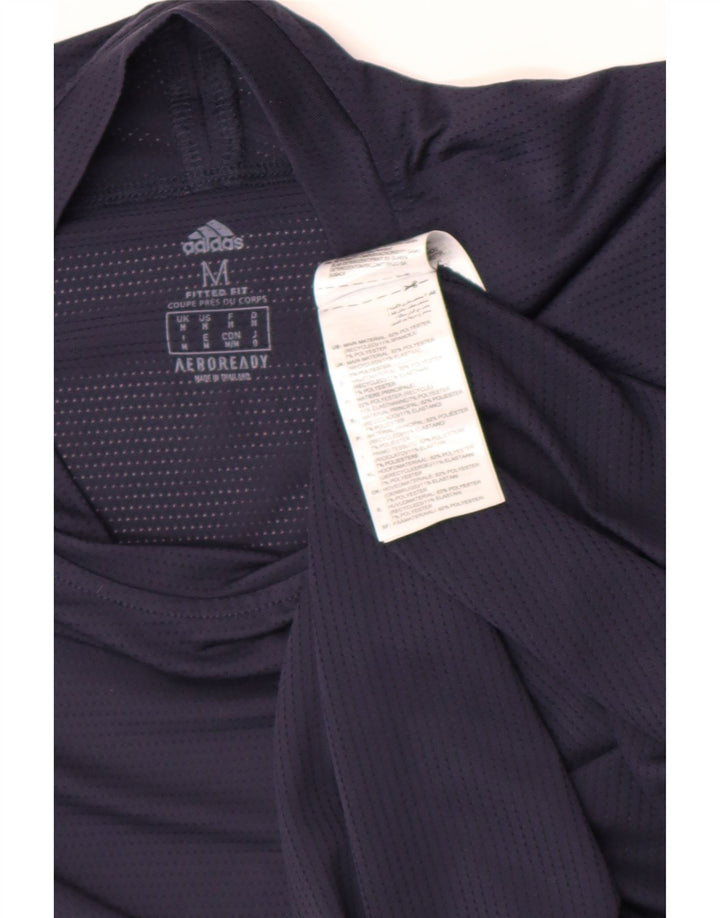 Adidas Hombre Aeroready Camiseta Superior Medio Azul Marino Poliéster