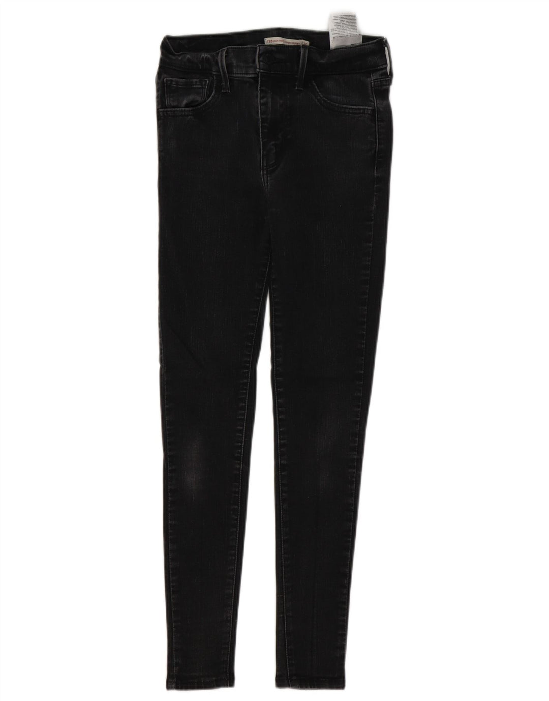 LEVI'S Jeans súper ajustados de talle alto 720 para mujer W25 L26 Algodón negro