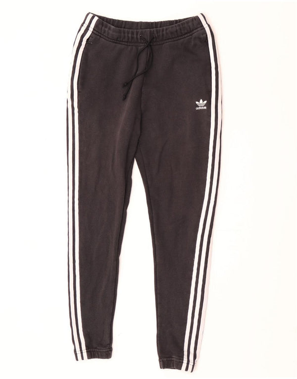 Adidas Mujer Chándal Pantalones Joggers UK 6 XS Negro Algodón