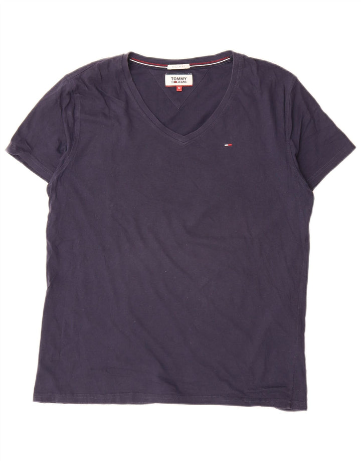 Tommy Hilfiger Camiseta Regular Fit para Hombre Top Medium Azul Marino Algodón