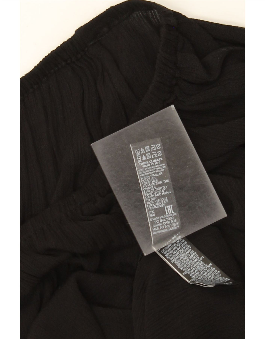 Marks & Spencer Vestido recto para mujer UK 44 Grande Viscosa negra