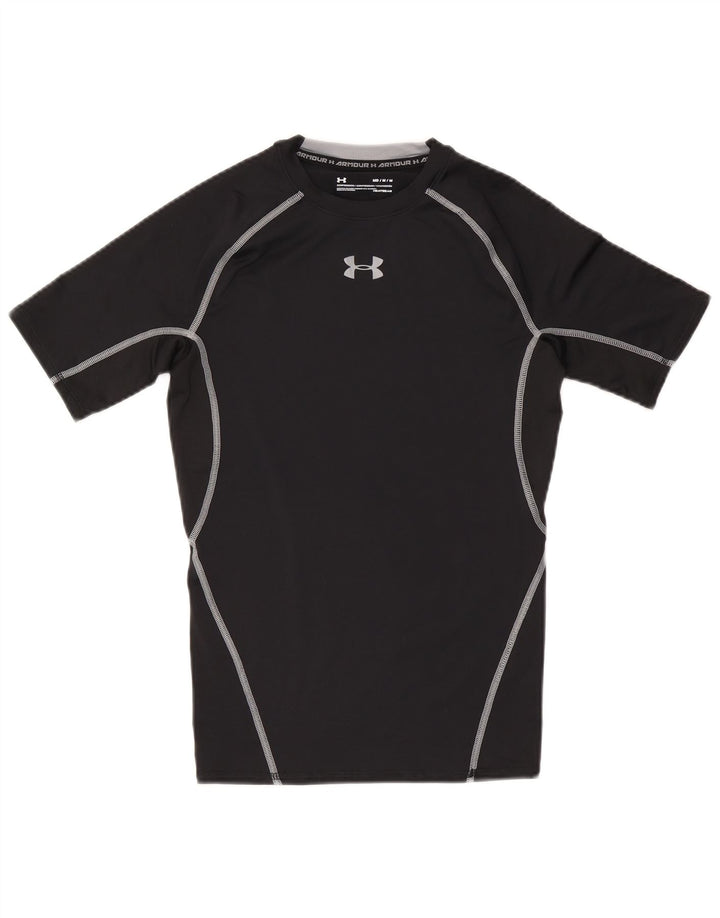 Under Armour Camiseta con gráfico Heat Gear para hombre, parte superior mediana de poliéster negro