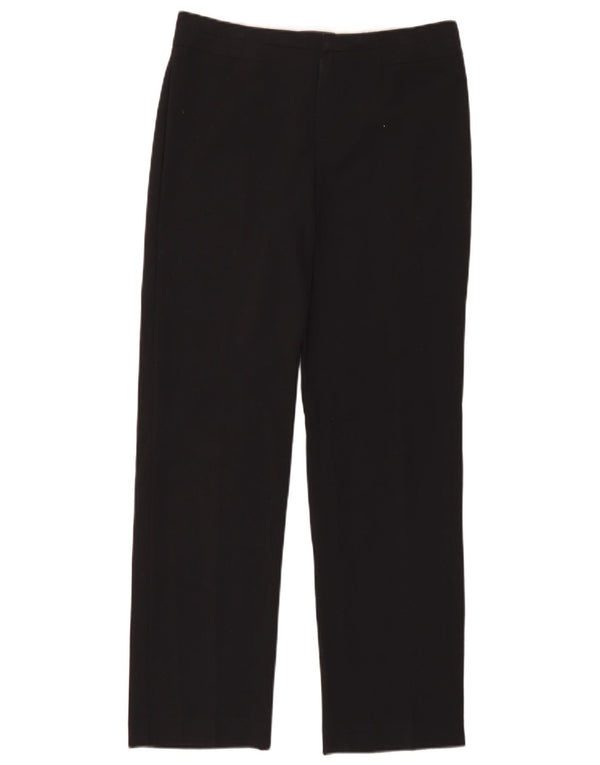 Marks & Spencer Pantalones Casuales Rectos para Mujer UK 10 Small W32 L30 Negro
