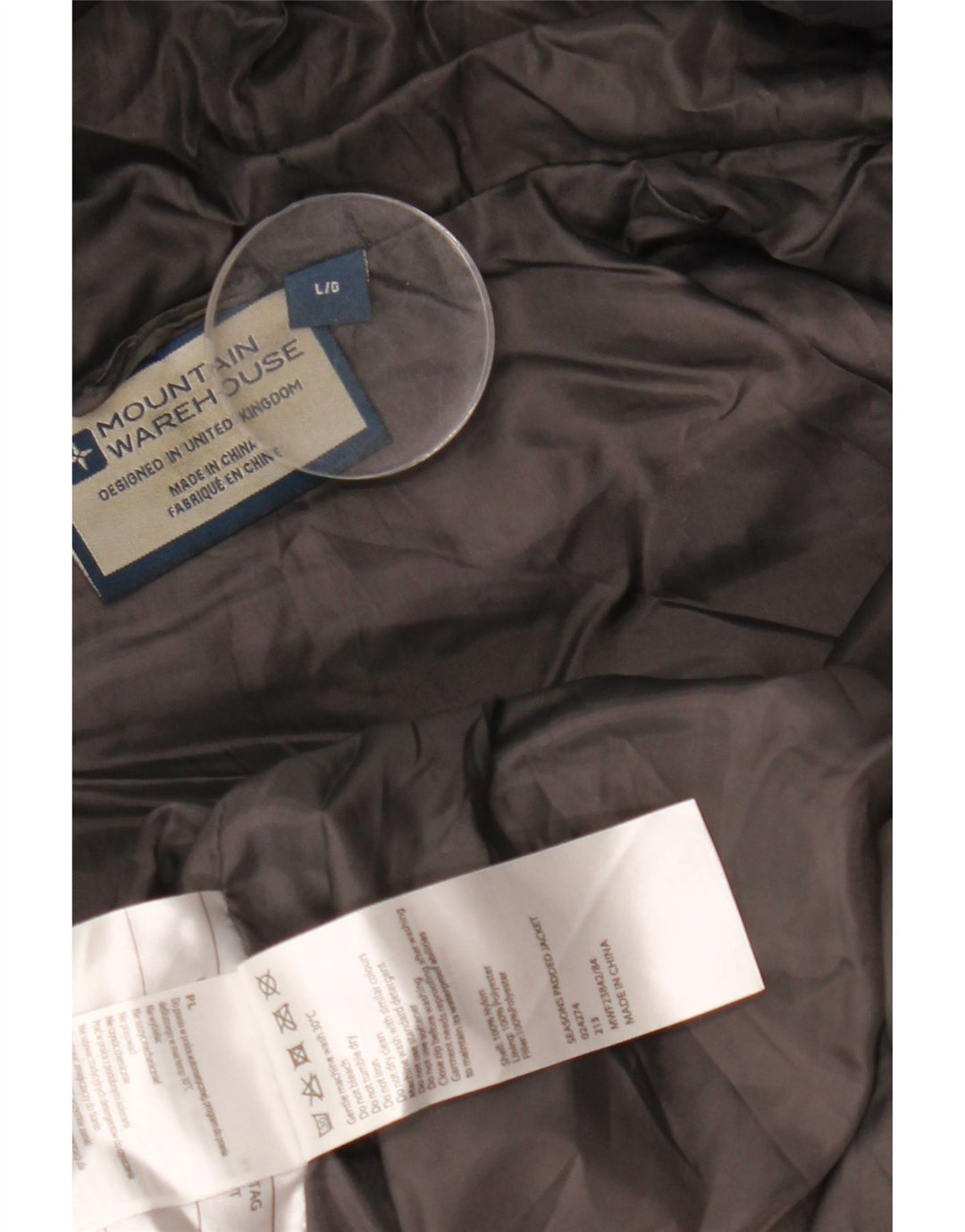 MOUNTAIN WAREHOUSE Chaqueta acolchada con capucha para hombre UK 40 Large Black Colourblock