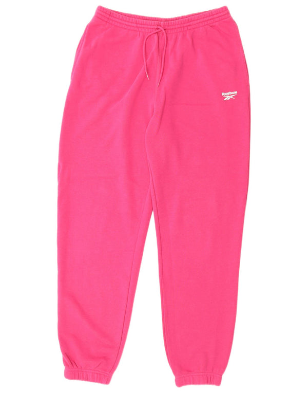 Reebok Pantalones de chándal para mujer Joggers UK 44 Algodón rosa medio