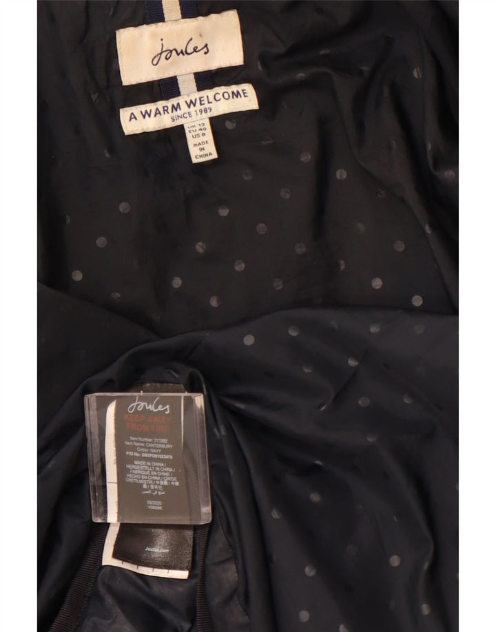 JOULES Chaqueta acolchada para mujer UK 12 Mediana Negro Poliéster