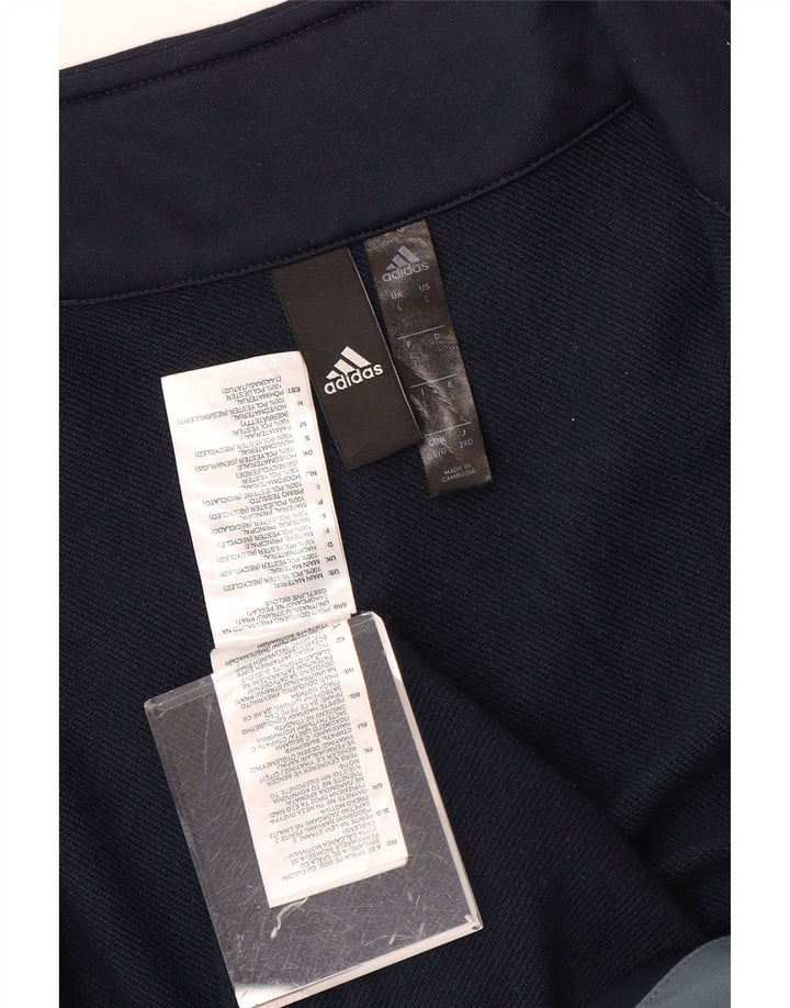 Adidas Hombre Aeroready Chándal Top Chaqueta Grande Azul Marino Colorblock