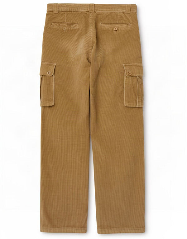 Vintage hombres rectos cargo pana pantalones IT 48 Medio W30 L29 Beige