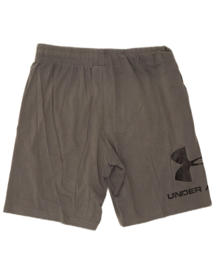 Under Armour Pantalones cortos deportivos con gráficos para hombre, talla grande, gris