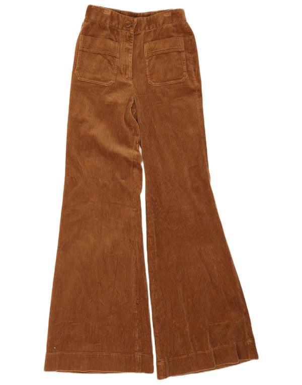 Massimo Dutti Pantalón Acampanado De Pana Mujer EU 34 2XS W24 L33 Marrón Algodón