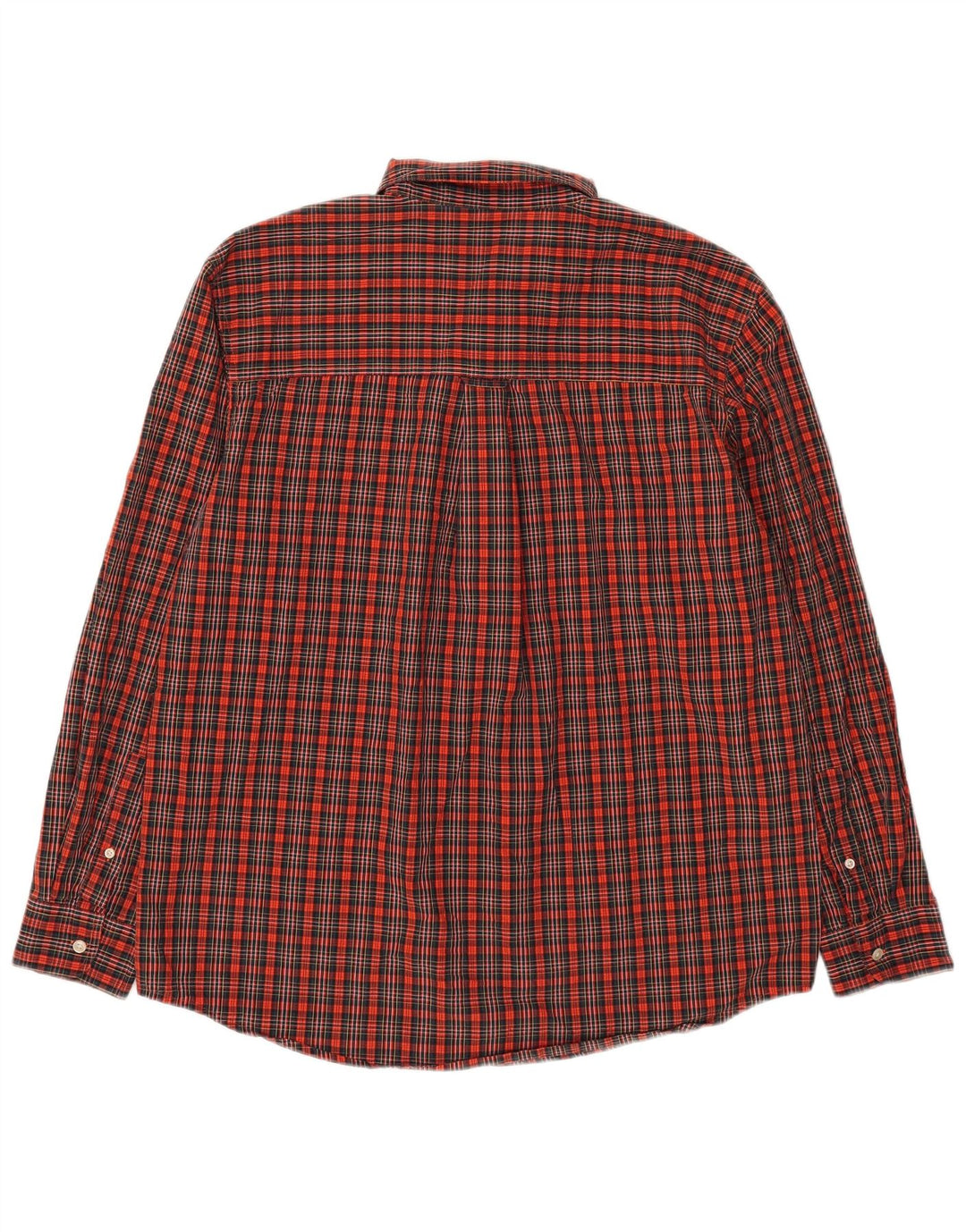Chaps Camisa para hombre grande de algodón a cuadros naranja