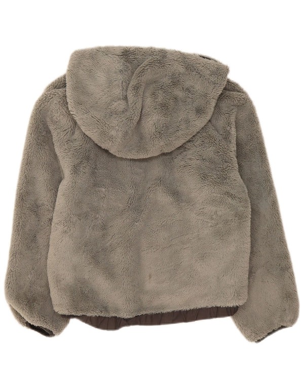 Zara Chaqueta Niña Polar Capucha Osito 11-12 Años Poliamida Gris