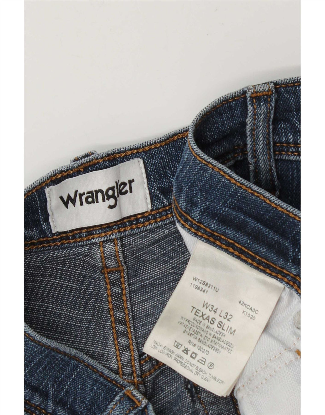 Vaqueros ajustados para hombre Wrangler W34 L32 Algodón azul