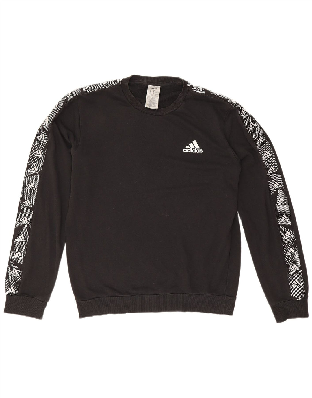 Adidas Hombre Sudadera Gráfica Jumper Medium Negro Algodón