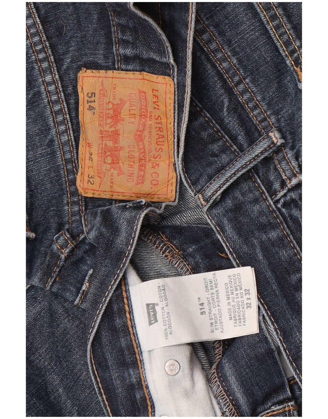 Levi's Vaqueros rectos 514 para hombre W32 L32 Algodón azul
