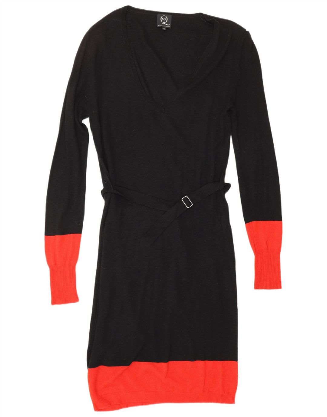 ALEXANDER MCQUEEN Vestido tipo jersey para mujer IT 42 Diseñador de viscosa negro mediano