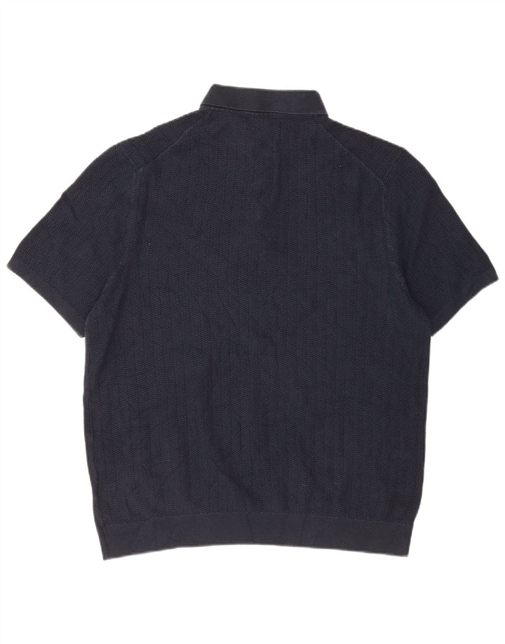 Marks & Spencer - Jersey tipo polo para hombre, talla grande, color azul marino