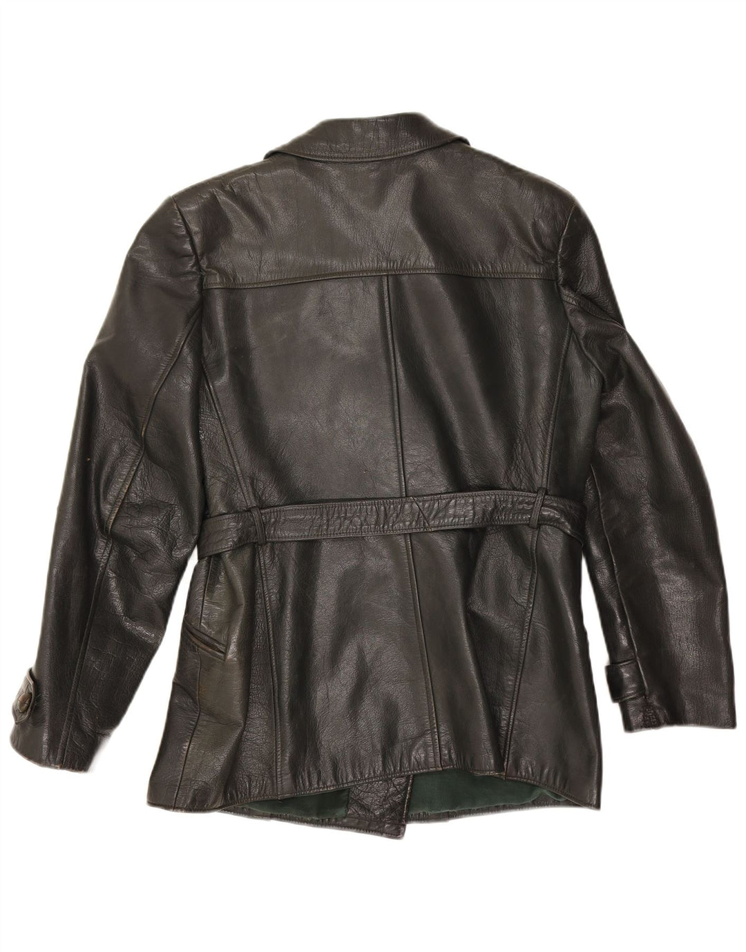 Chaqueta de cuero vintage para mujer Reino Unido 14 Negro medio