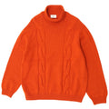 C&A Jersey con cuello vuelto para hombre, talla 2XL, lana naranja