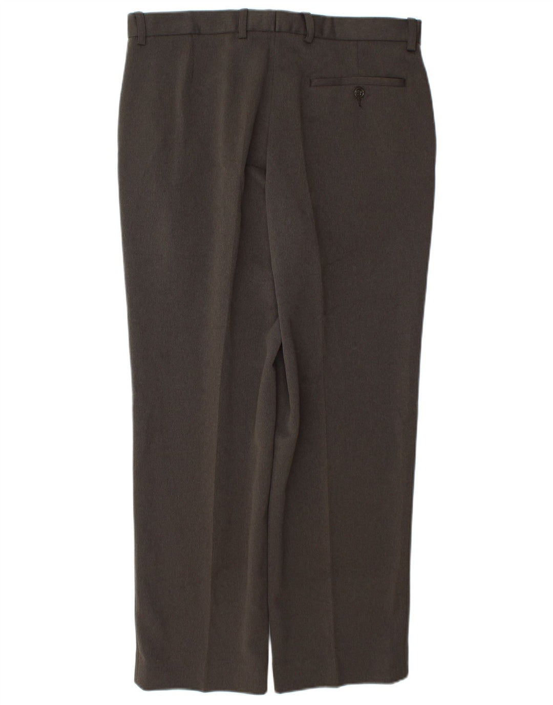 Marks & Spencer Pantalón de traje cónico para hombre W34 L29 Poliéster marrón