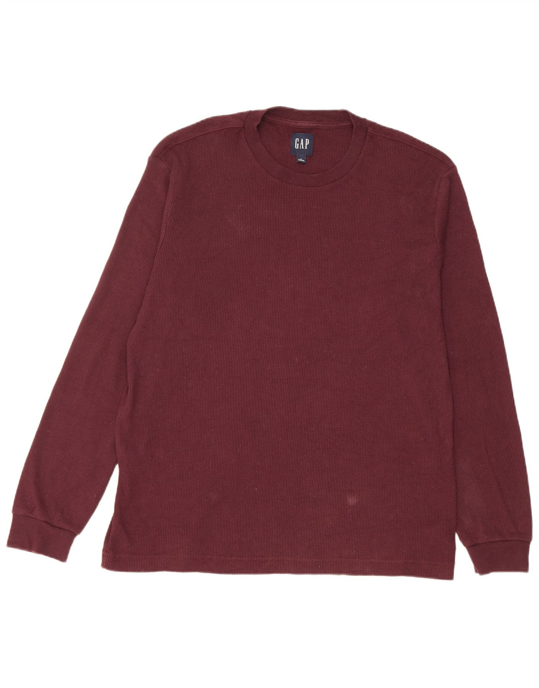 Camiseta Gap Hombre Manga Larga Algodón Burdeos Medio