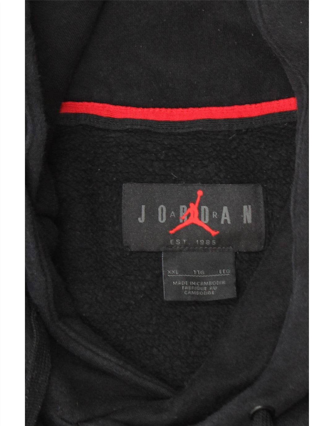JORDAN Jersey con capucha gráfica para hombre 2XL Algodón negro