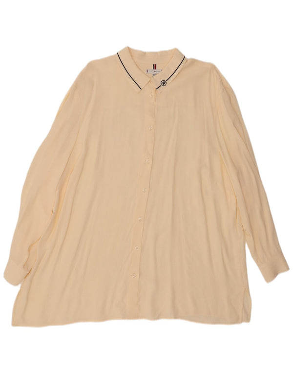 TOMMY HILFIGER Blusa camisera para mujer ES 36 5XL Beige
