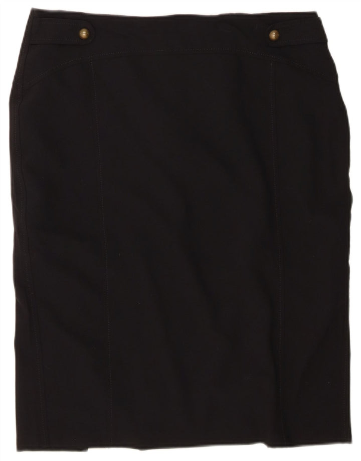 MARKS & SPENCER Womens Pencil Skirt UK 16 Large W34 Black Polyester