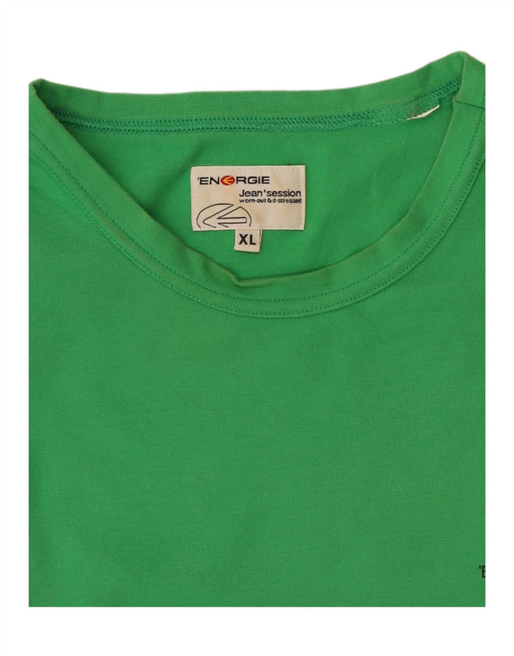 ENERGIE Womens T-Shirt Top UK 18 XL Green