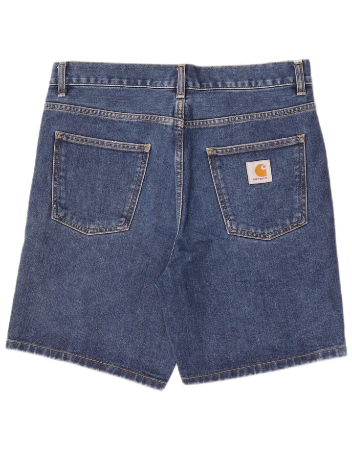 Carhartt Hombre Shorts De Mezclilla W31 Algodón Azul Medio