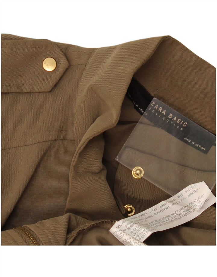 Zara Chaqueta Militar Mujer UK 44 Viscosa Caqui Mediana