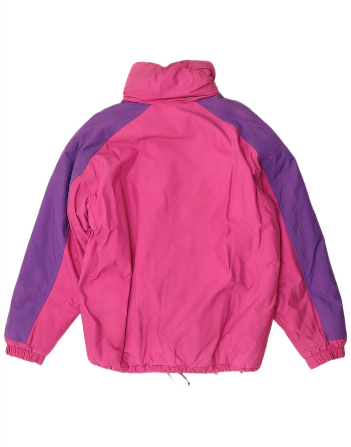 Colle Chaqueta de esquí con capucha para hombre IT 48 Nylon color block mediano rosa